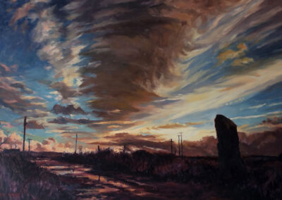 Geoffrey Huband Trewellard Moor at Sunset