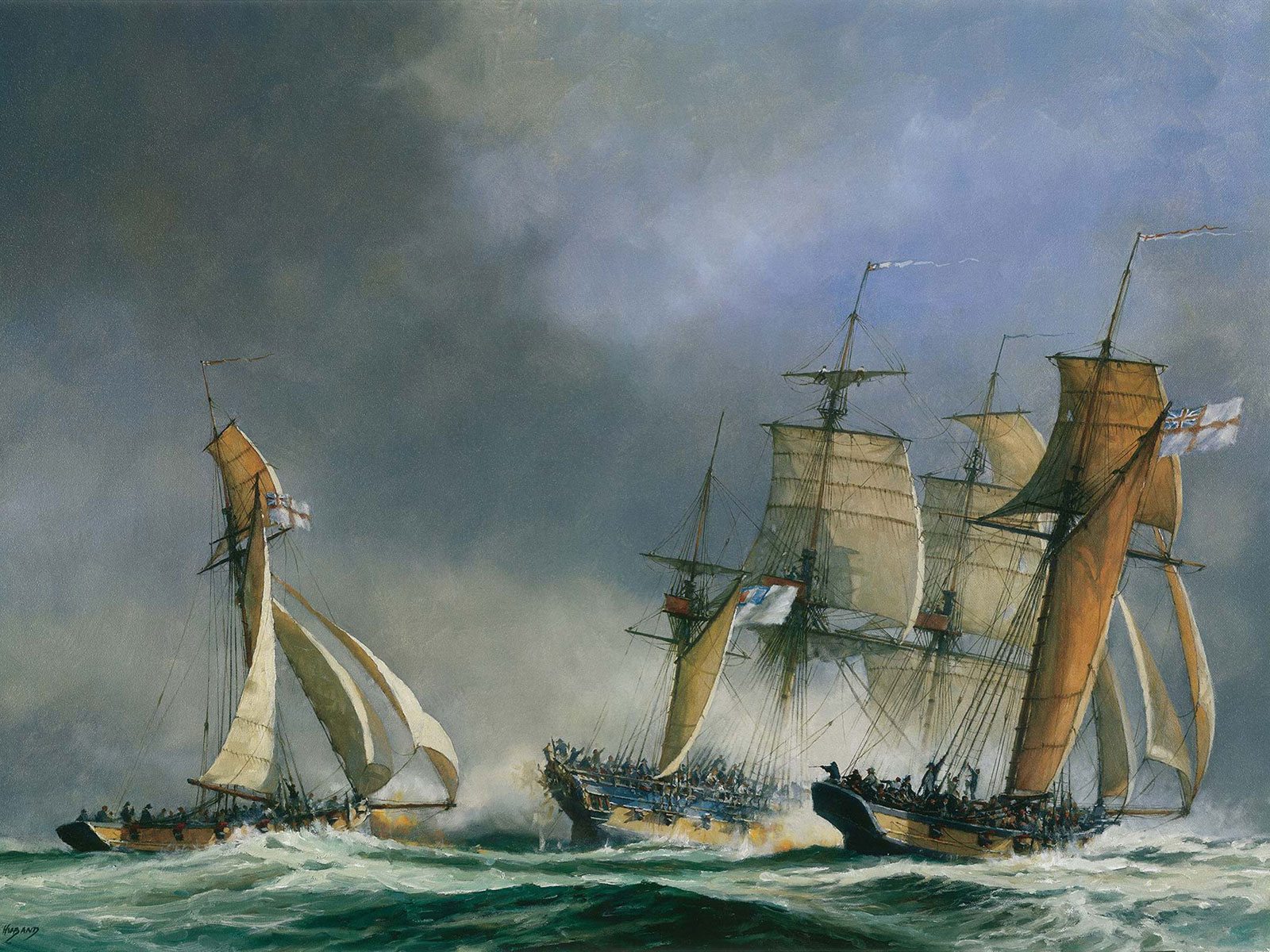 'With All Despatch' final painting Geoffrey Huband 'With All Despatch' final painting